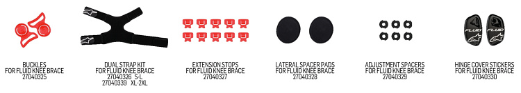 fluid tech carbon knee brace replacement parts